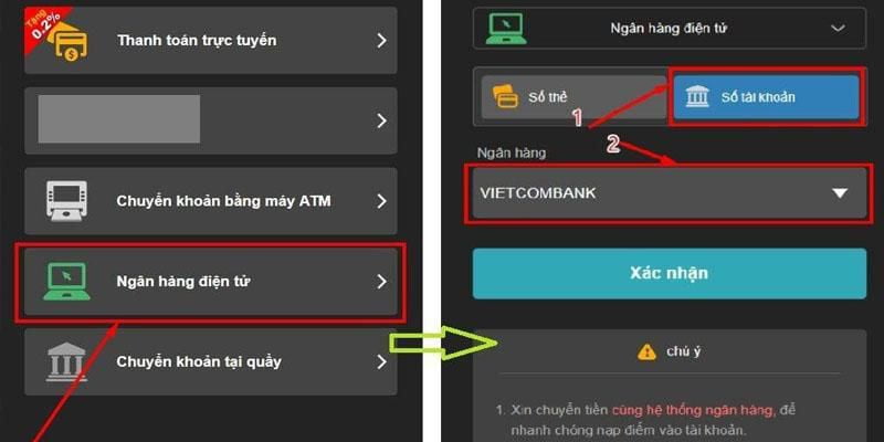 Ứng dụng 1Win hỗ trợ liên kết và lưu trữ tài khoản ngân hàng - 1Win